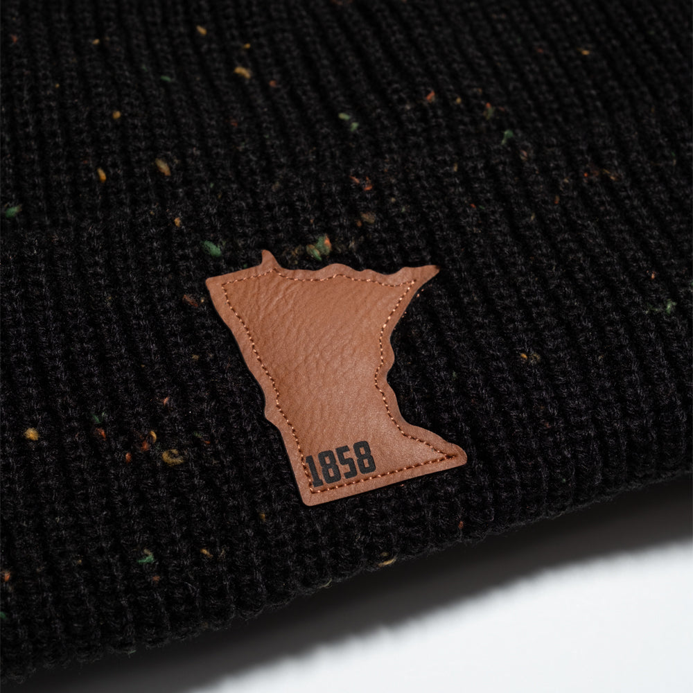Minnesota 1858 Fleece-Lined Pom Hat - Black - Northmade Co