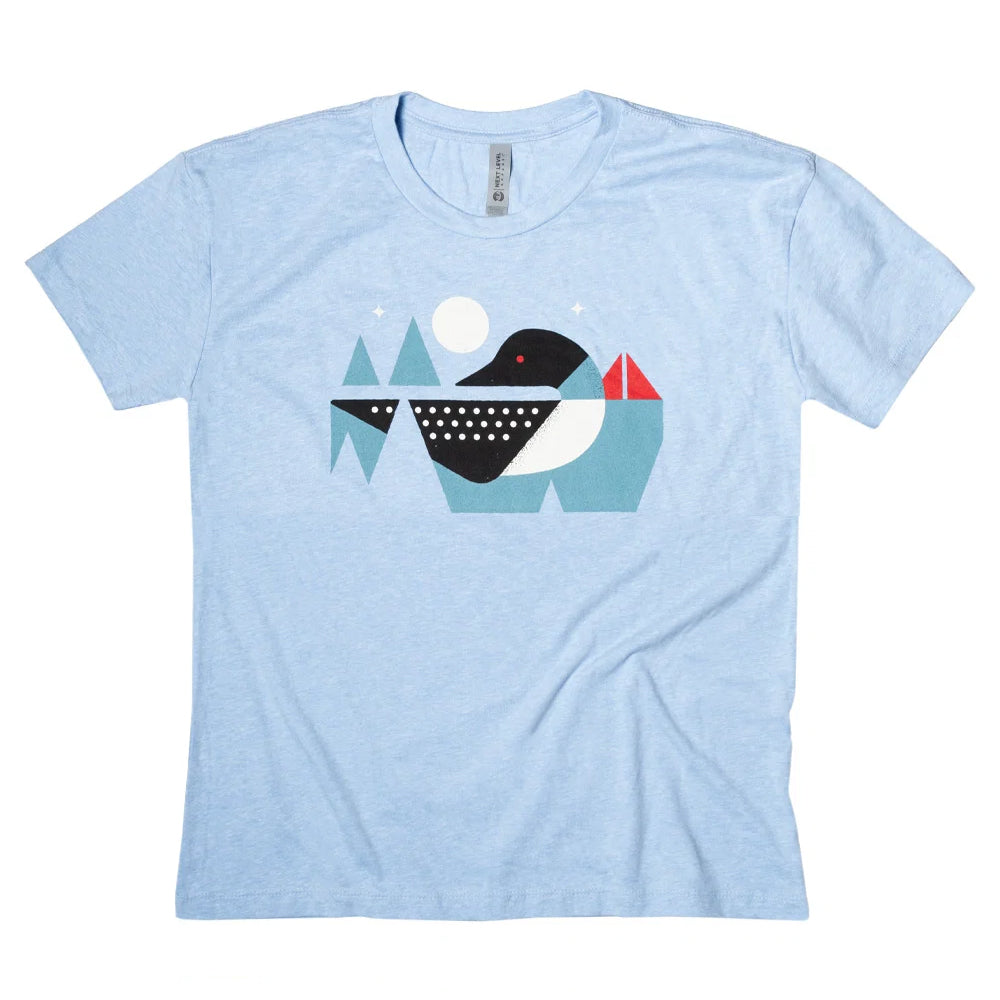 Loon Calls Kids Shirt - Heather Columbia Blue - Northmade Co