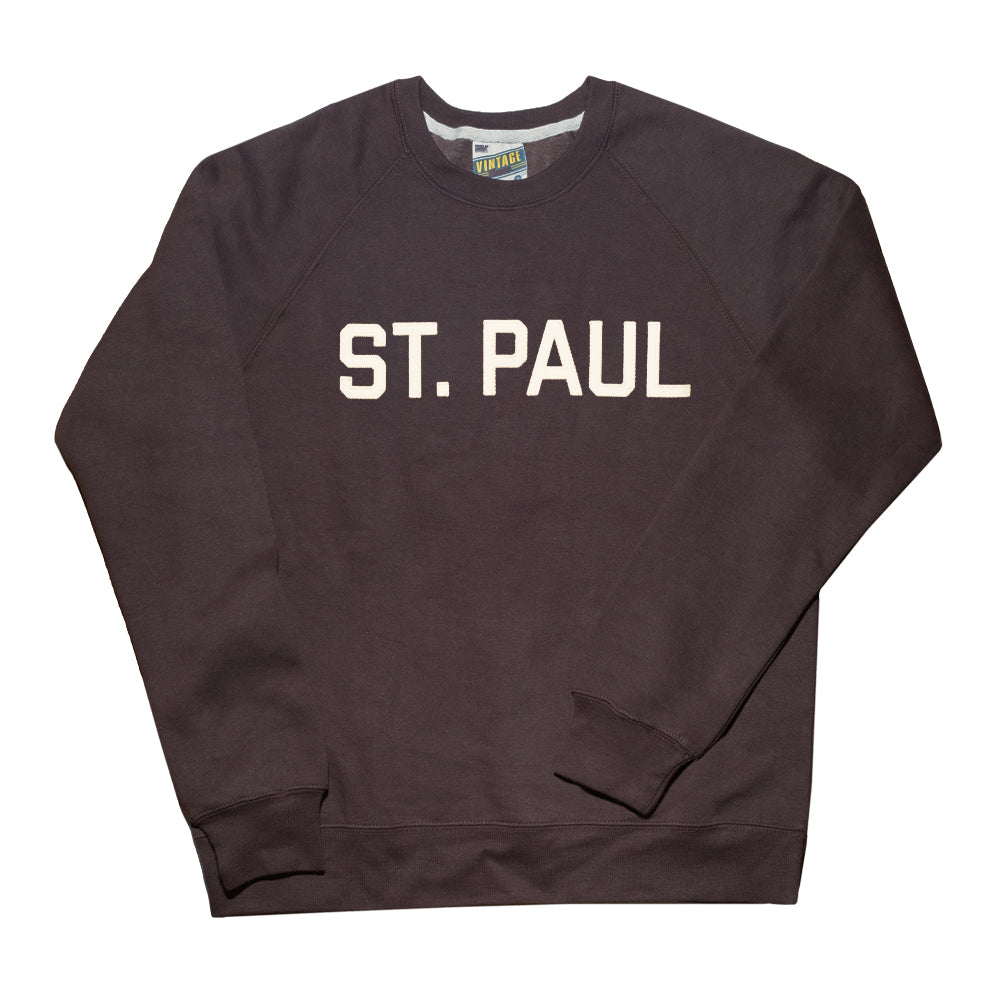 St. Paul City Felt Sweatshirt - Chocolate Brown - Northmade Co