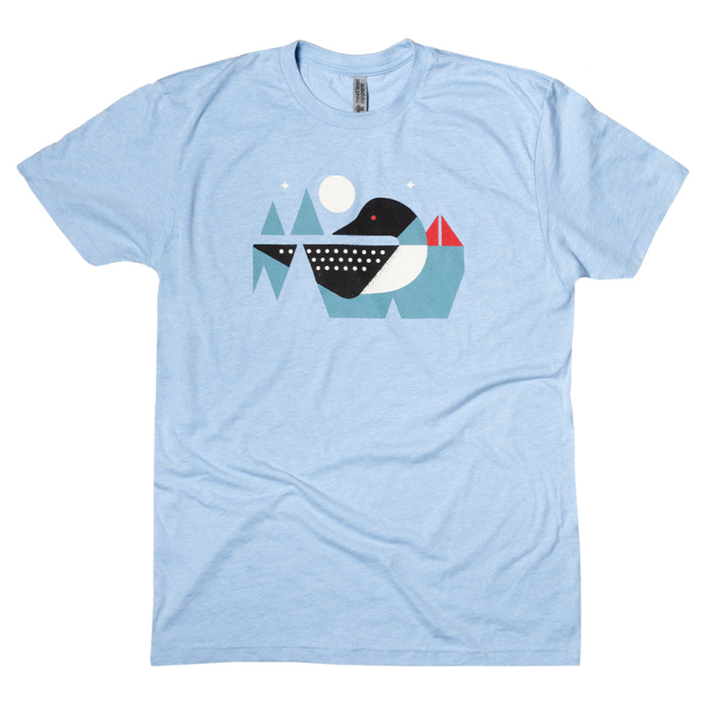 Loon Calls Shirt - Heather Columbia Blue - Northmade Co