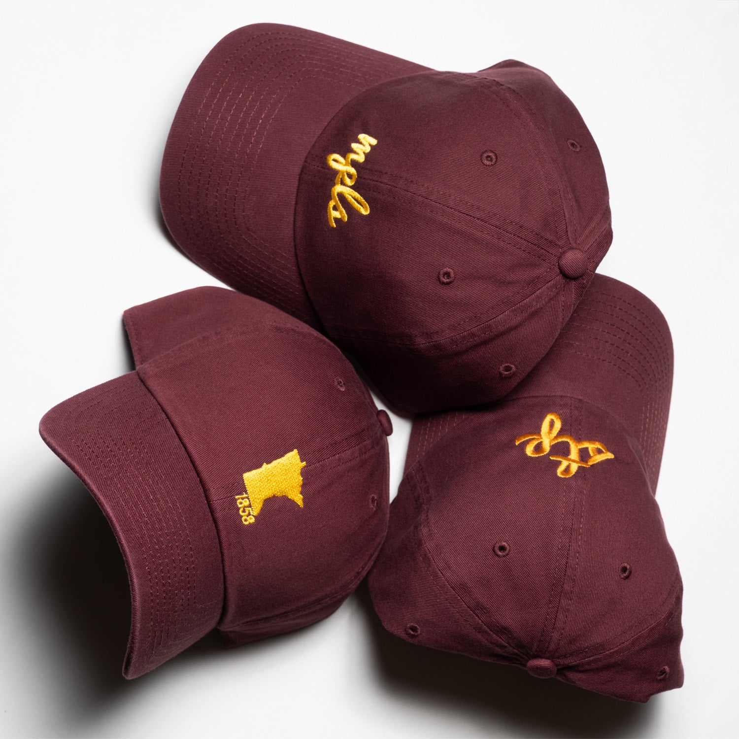 MPLS (Minneapolis) Script Hat- Maroon & Gold - Northmade Co