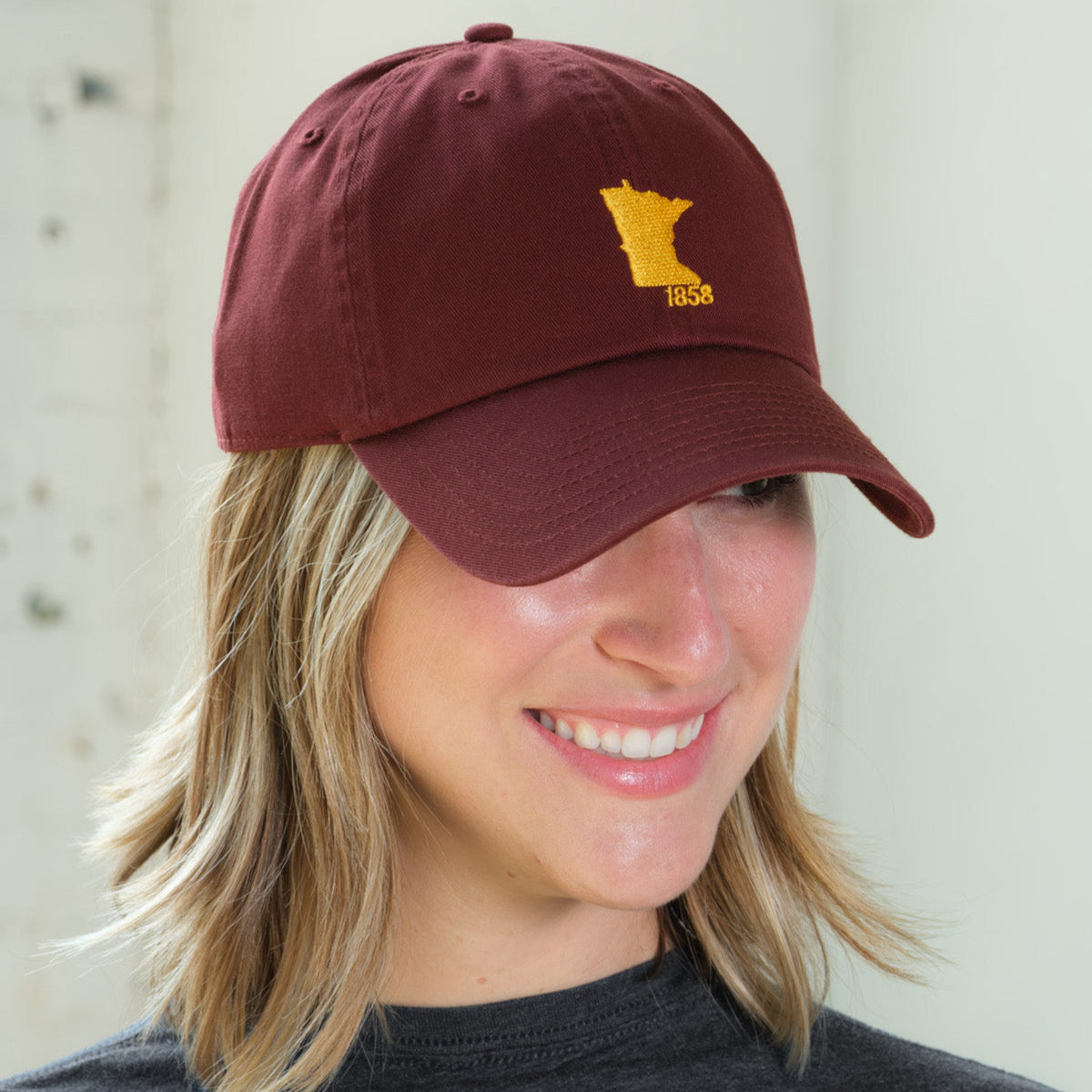 Minnesota 1858 Hat- Maroon & Gold - Northmade Co