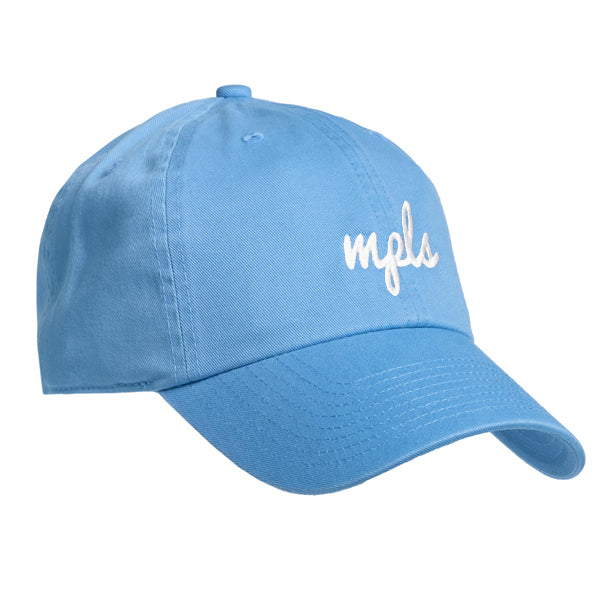 MPLS (Minneapolis) Script Hat- Light Blue - Northmade Co