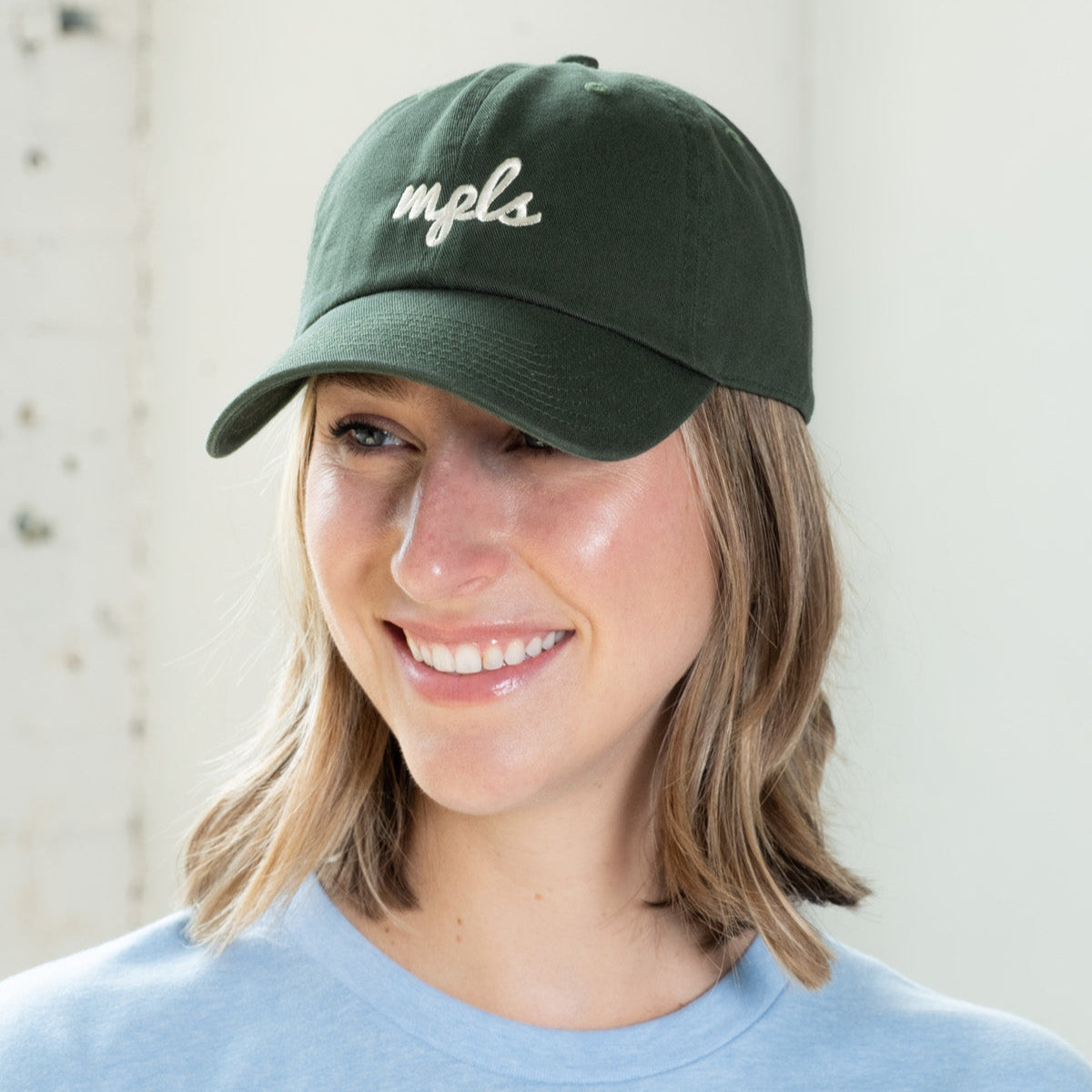 MPLS (Minneapolis) Script Hat- Dark Green - Northmade Co
