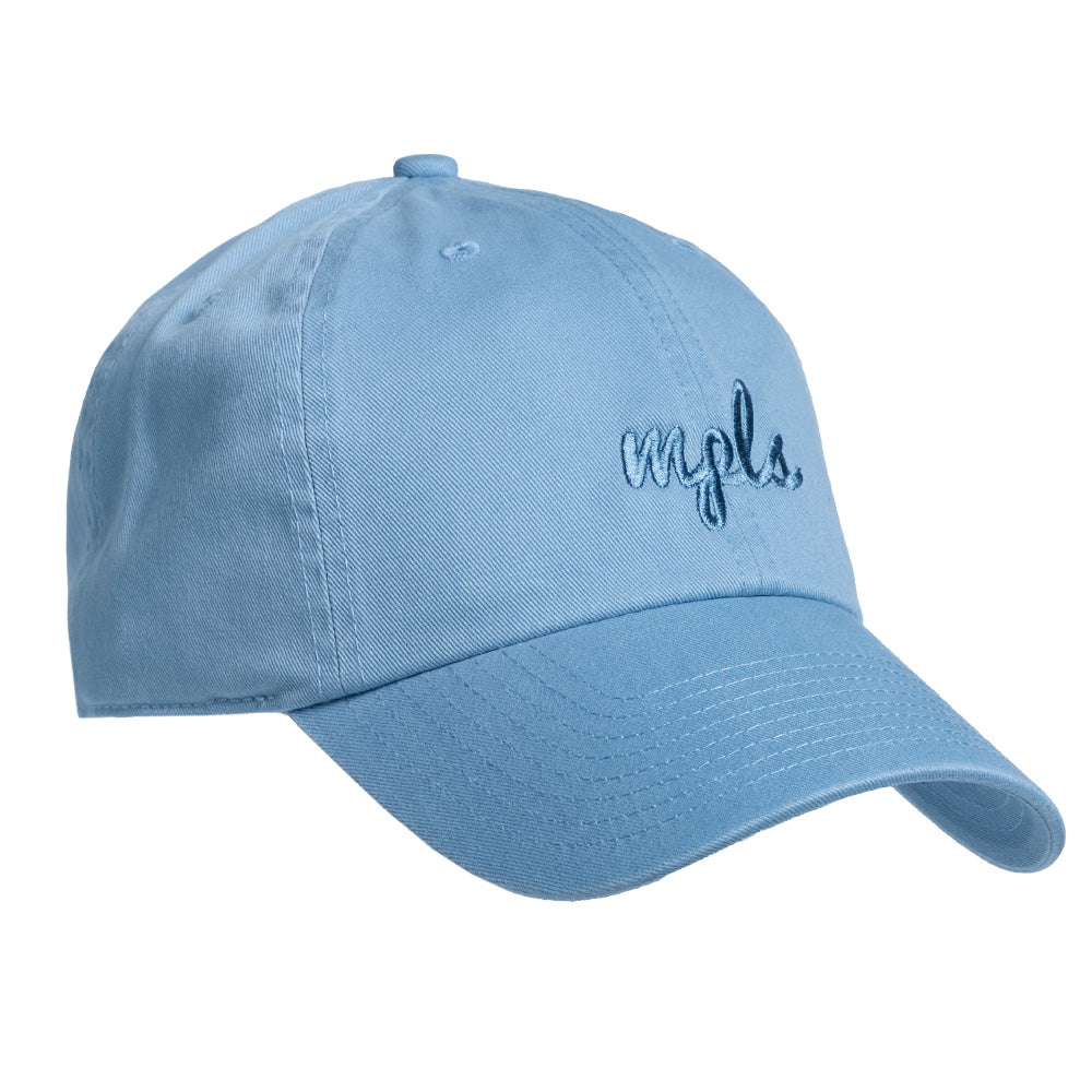 MPLS (Minneapolis) Script Hat- Light Blue - Northmade Co
