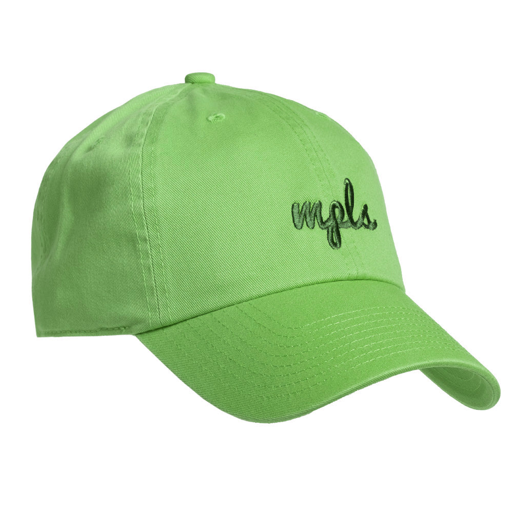 MPLS (Minneapolis) Script Hat- Lime Green - Northmade Co