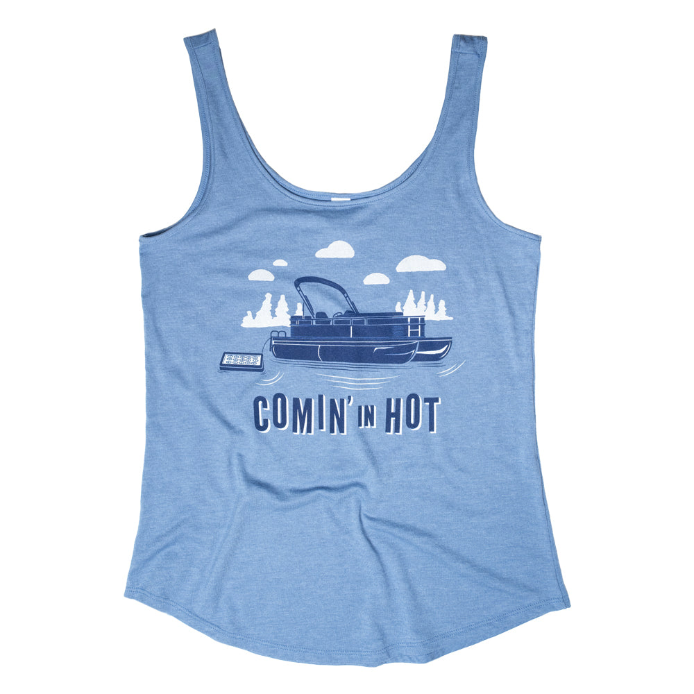 Comin' In Hot Pontoon Women's Relaxed Fit Tank Top - Northmade Co