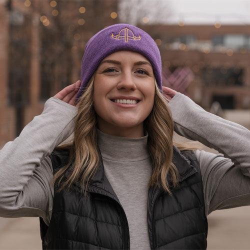 Viking Helmet Knit Hat | Minnesota Football Beanie - Northmade Co