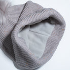 Minnesota 1858 Confetti Fleece Lined Knit Hat With Faux Fur Pom - Light Grey