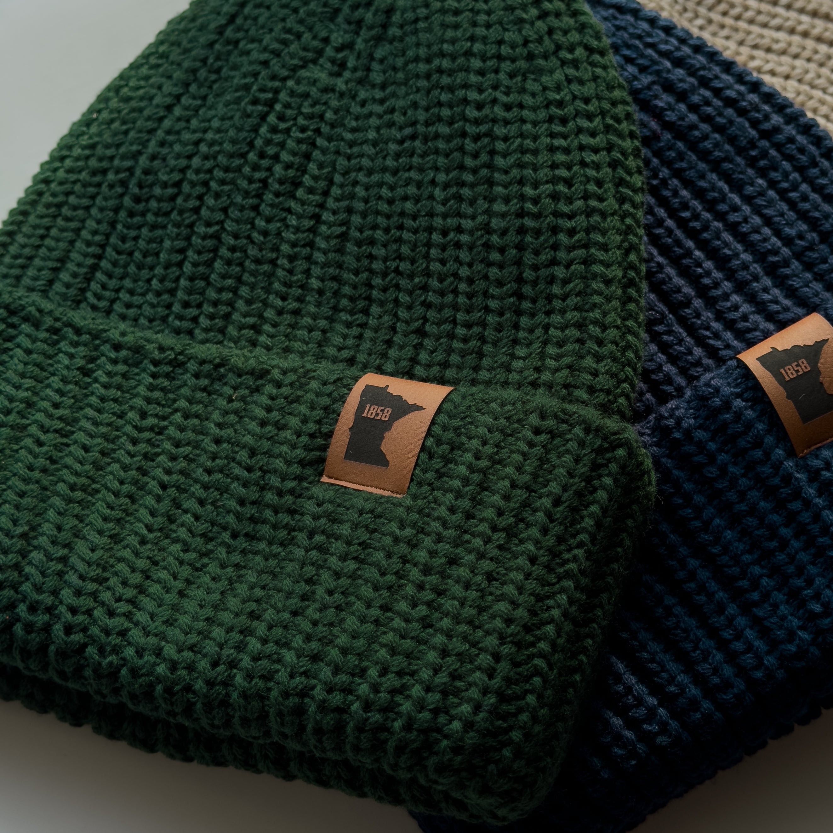 Minnesota 1858 Forest Green Chunky Beanie