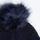 Minnesota 1858 Confetti Fleece Lined Knit Hat With Faux Fur Pom - Navy