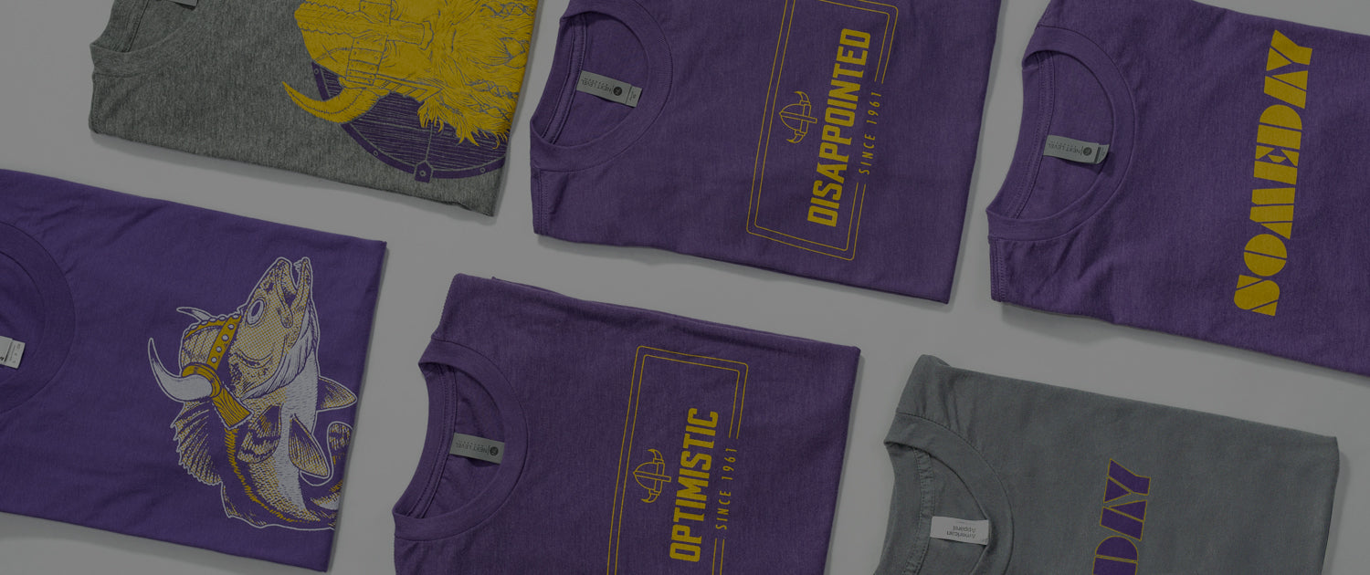 Collection of Minnesota Football t-shirts in unique and clever designs
