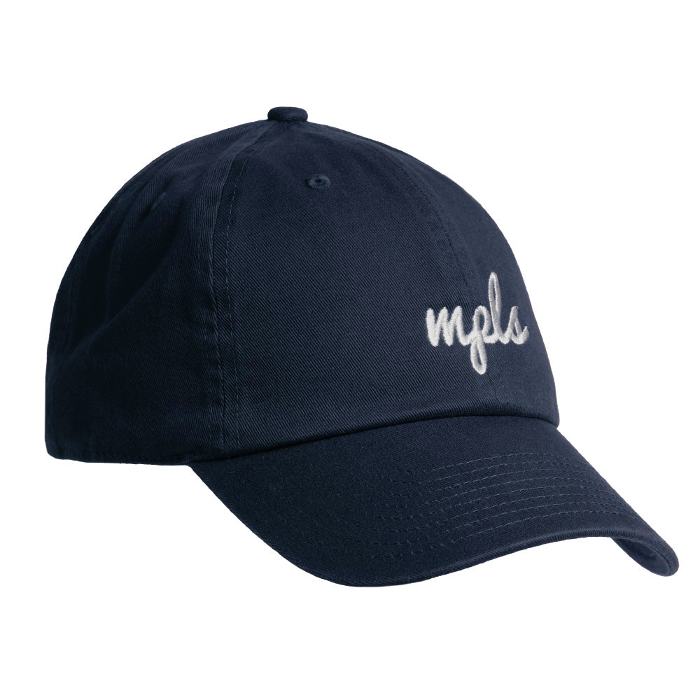 帽子 ALOUND COTTON LOGO CAP NAVY MPLS Script Hat, Navy | Minneapolis Baseball Cap | Northmade Co.