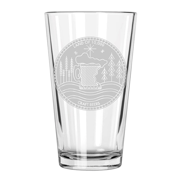 Land of 10K Craft Beers Pint Glass - Northmade Co