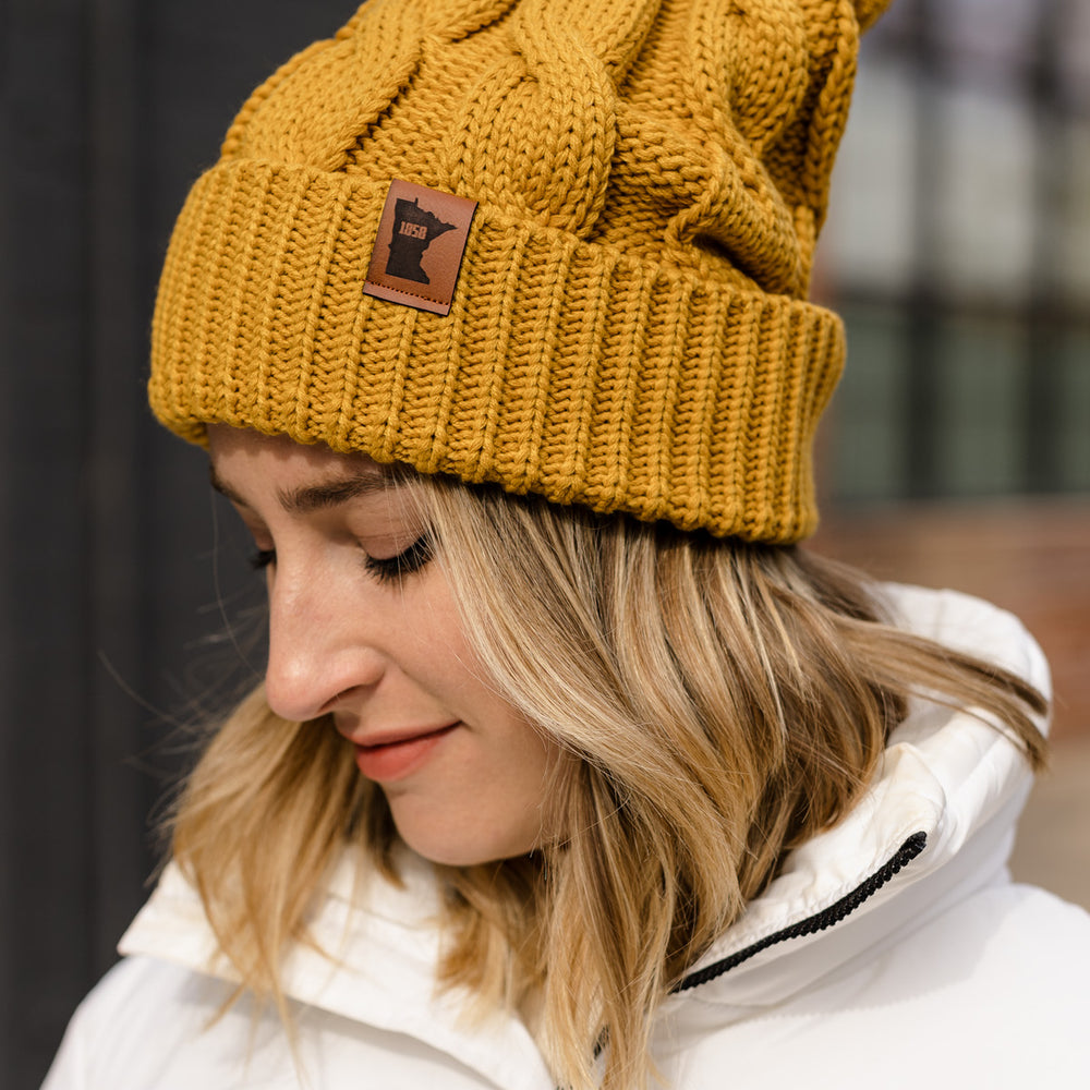 
                  
                    Minnesota 1858 Chunk Twist Knit Hat - Northmade Co
                  
                