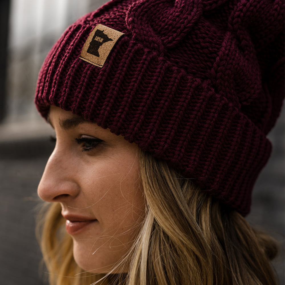 
                  
                    Minnesota 1858 Chunk Twist Knit Hat - Northmade Co
                  
                