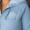 Three Pines Women's Hooded Sweatshirt- Misty Blue - Northmade Co