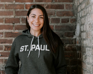 St. Paul Hooded Sweatshirt- Dark Heather Grey - Northmade Co