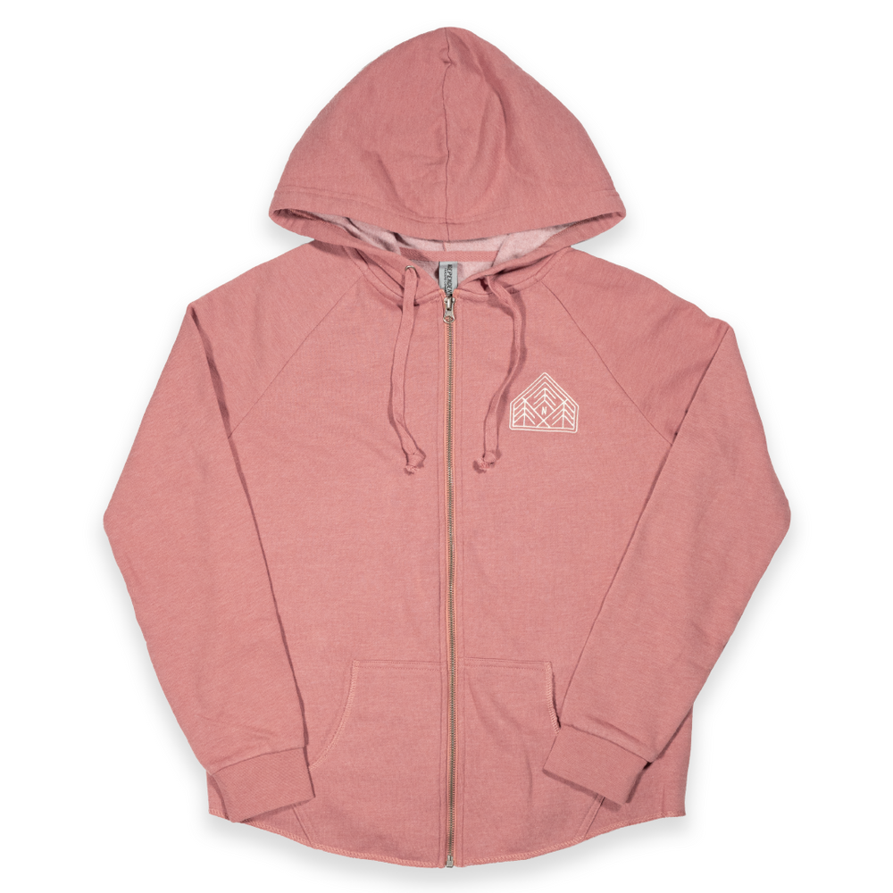 
                  
                    Three Pines Women's Hooded Sweatshirt- Dusty Rose - Northmade Co
                  
                