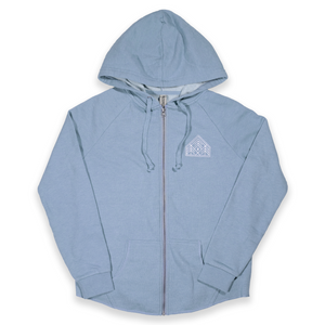 Three Pines Women's Hooded Sweatshirt- Misty Blue - Northmade Co